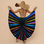 ROBE DE PLAGE RAYÉE ÉPAULES DÉNUDÉES