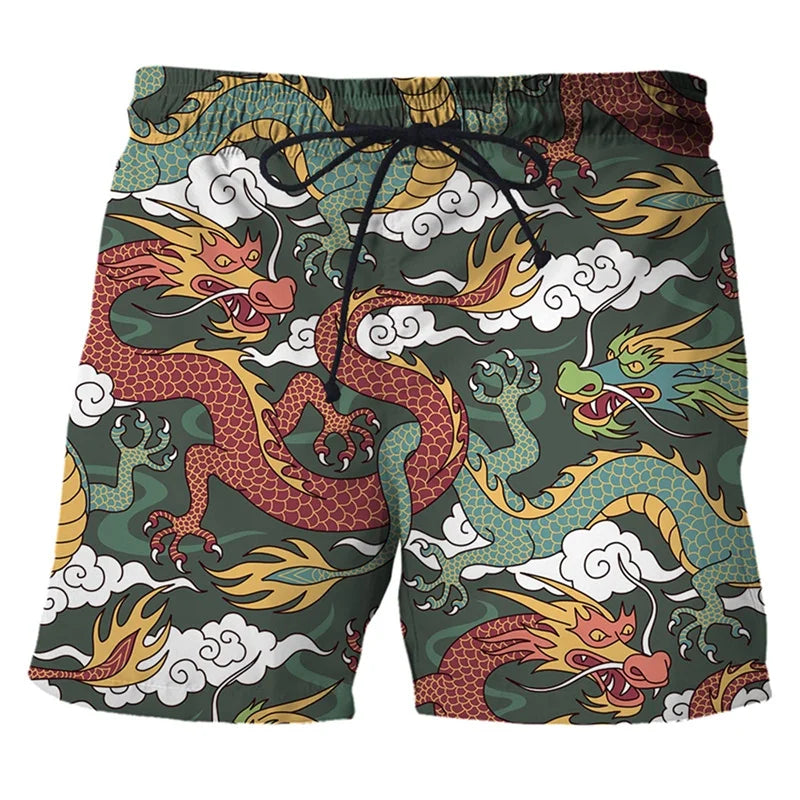 Short de Bain 3D : Surf, Plage, Séchage Rapide
