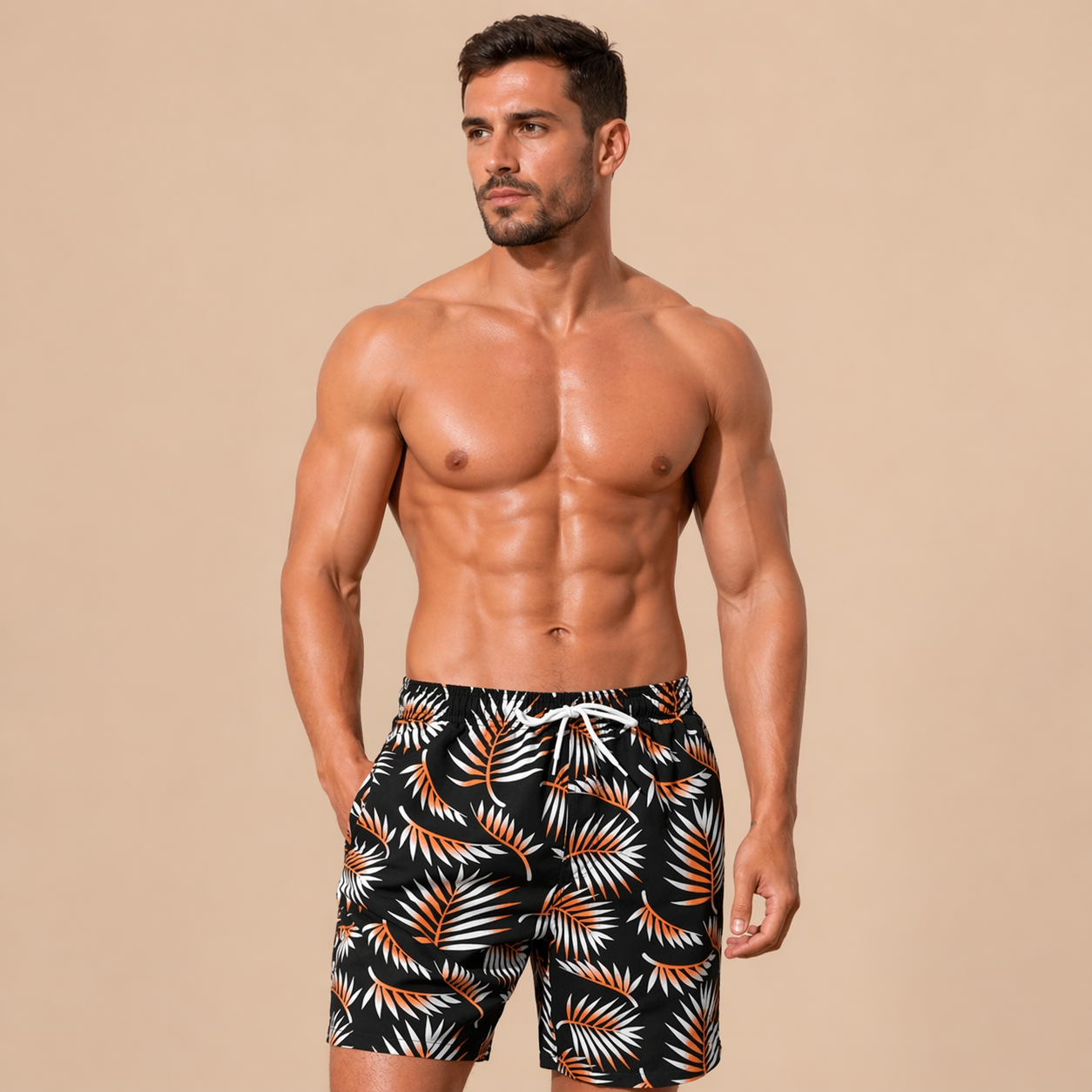 SHORT DE BAIN HOMME FLAMANT 3D